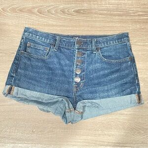 GAP Indigo Button-Up Jean Shorts